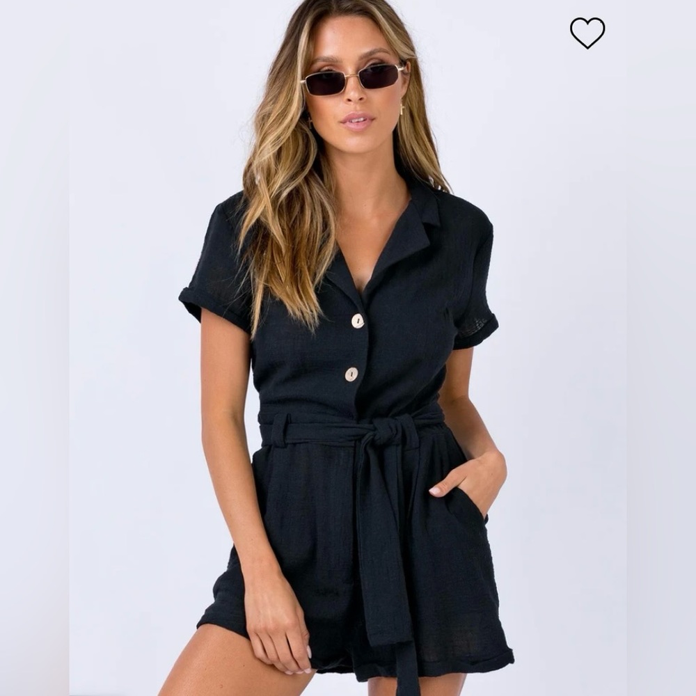 NWOT Princess Polly ASHENS Romper Black- Size 6